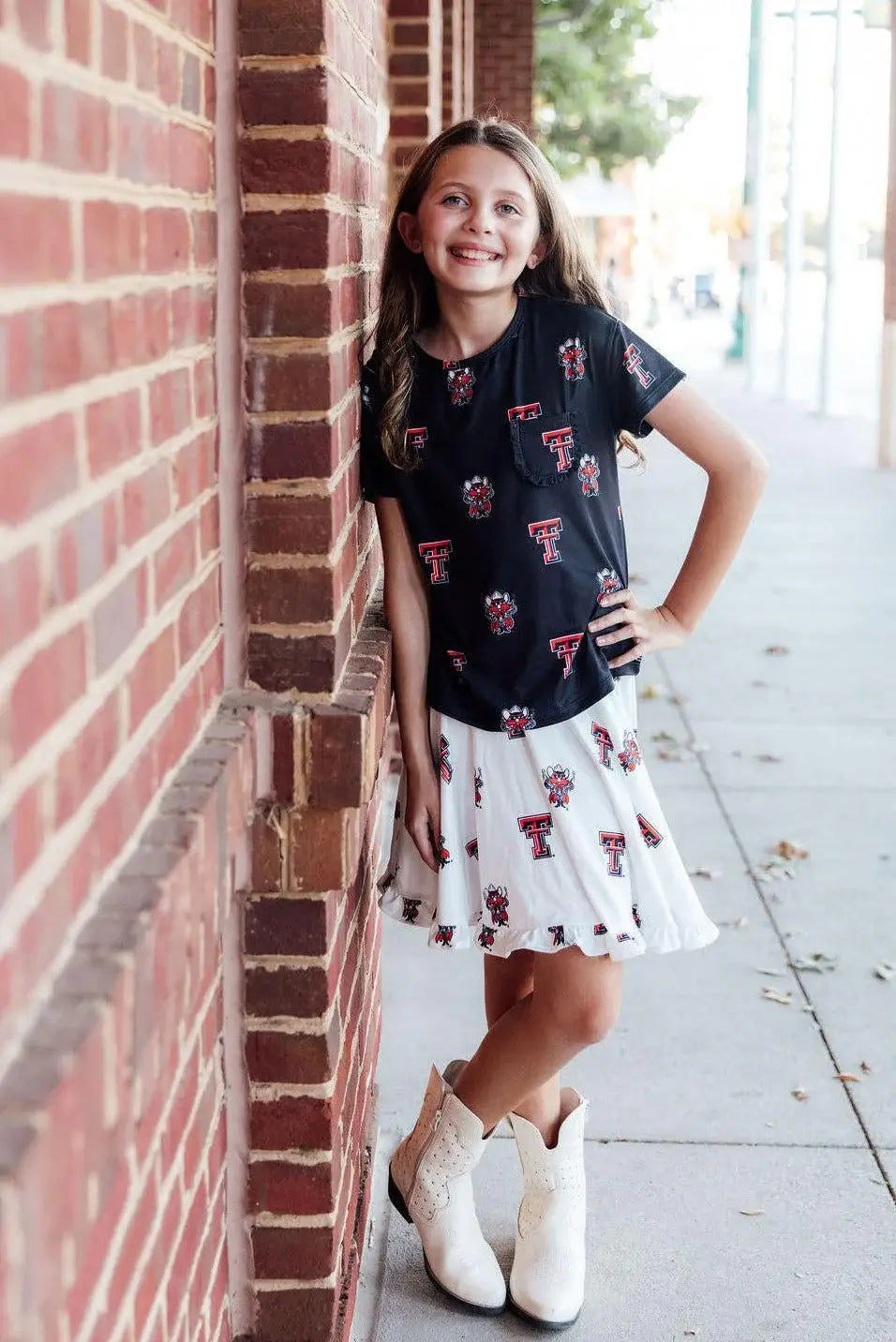 Texas Tech White Raider Red Twirl Skort - Mila & Rose ® - Flyclothing LLC