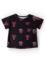 Texas Tech Black Raider Red Ruffle Pocket Tee - Mila & Rose ® - Flyclothing LLC