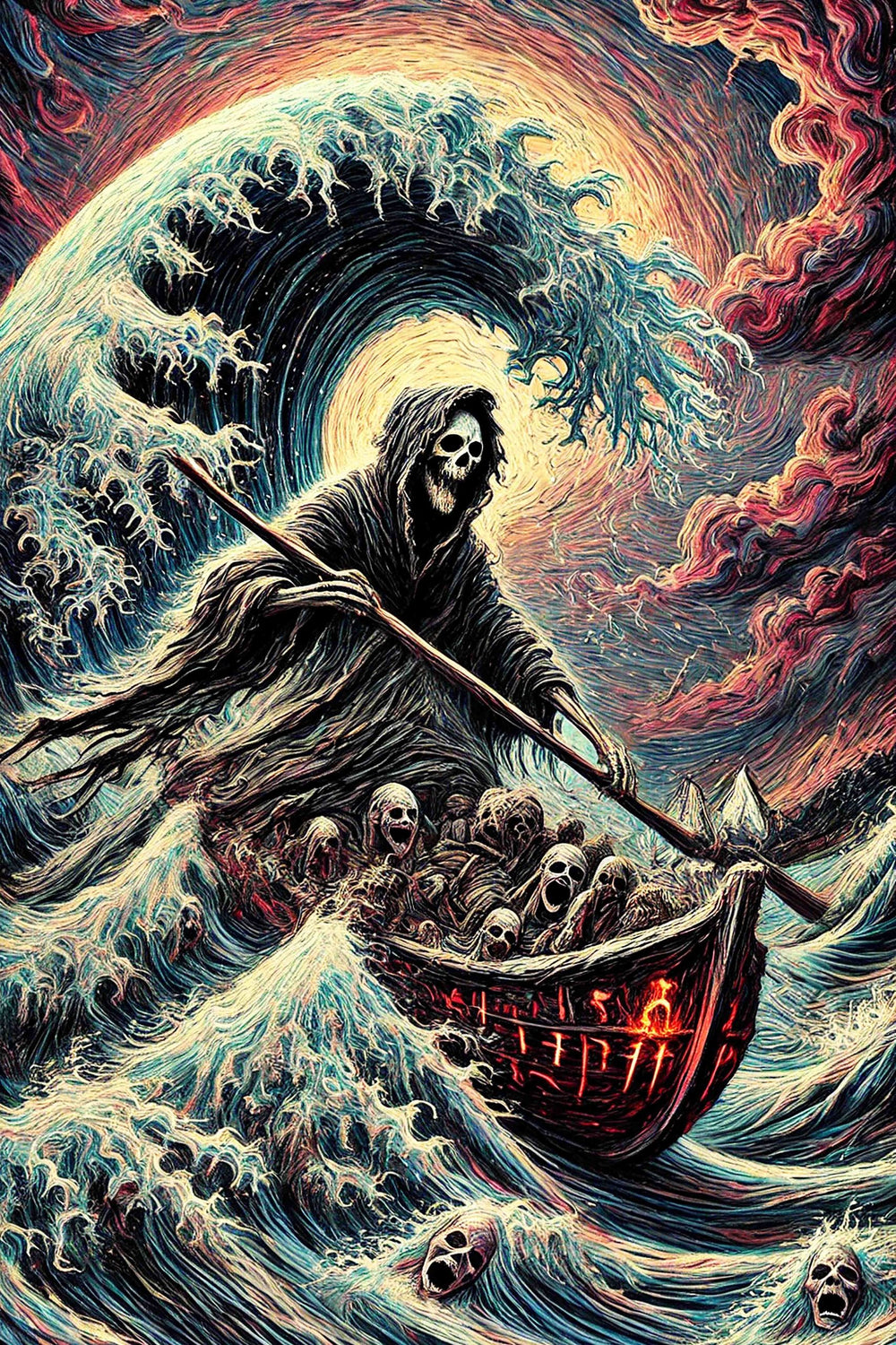 Black Market Art Company THE BOATMAN & Fantasy Art Prints Print