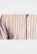 The Go Big Stripe Long Sleeve Tech Shirt - Espresso - Buki - Flyclothing LLC