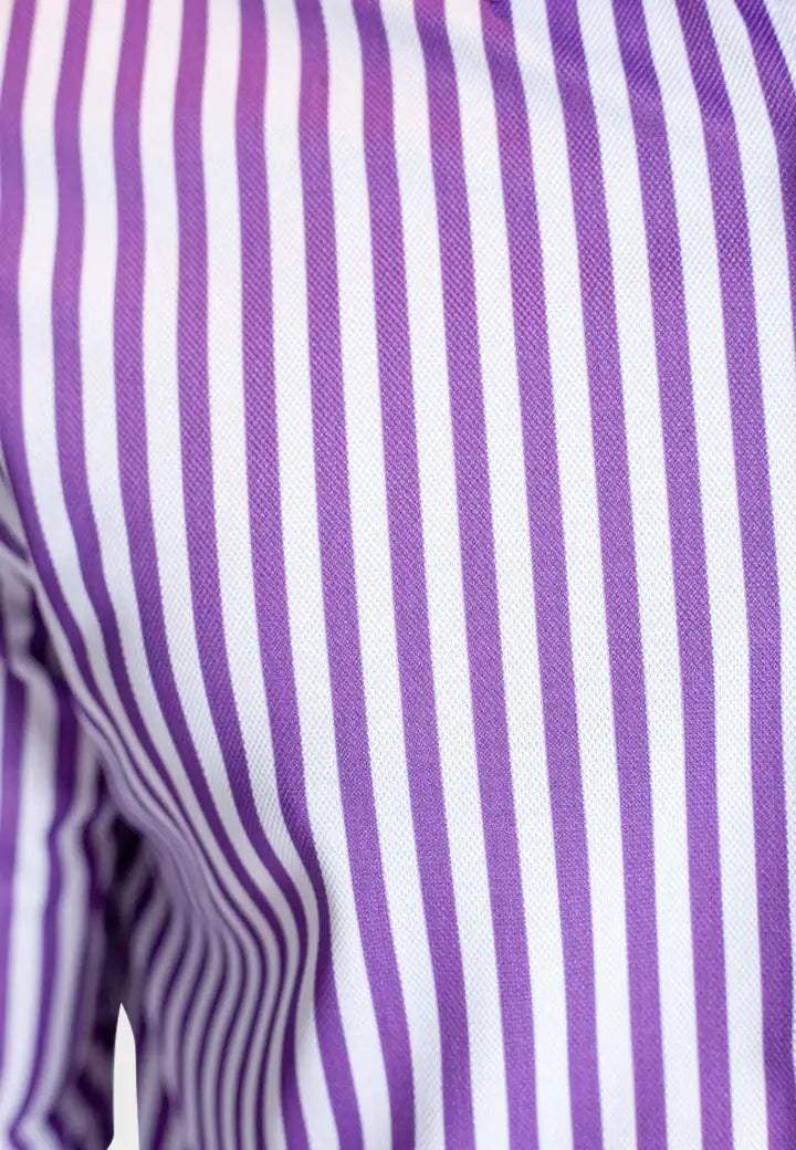 The Go Big Stripe Long Sleeve Tech Shirt - Grape - Buki - Flyclothing LLC