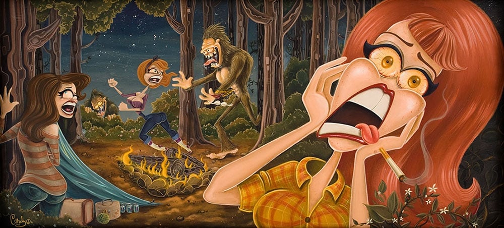 Black Market Art Company The Legend Of Bigfoot Print