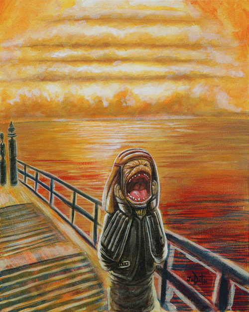 Black Market Art Company The Scream at Jedah Print