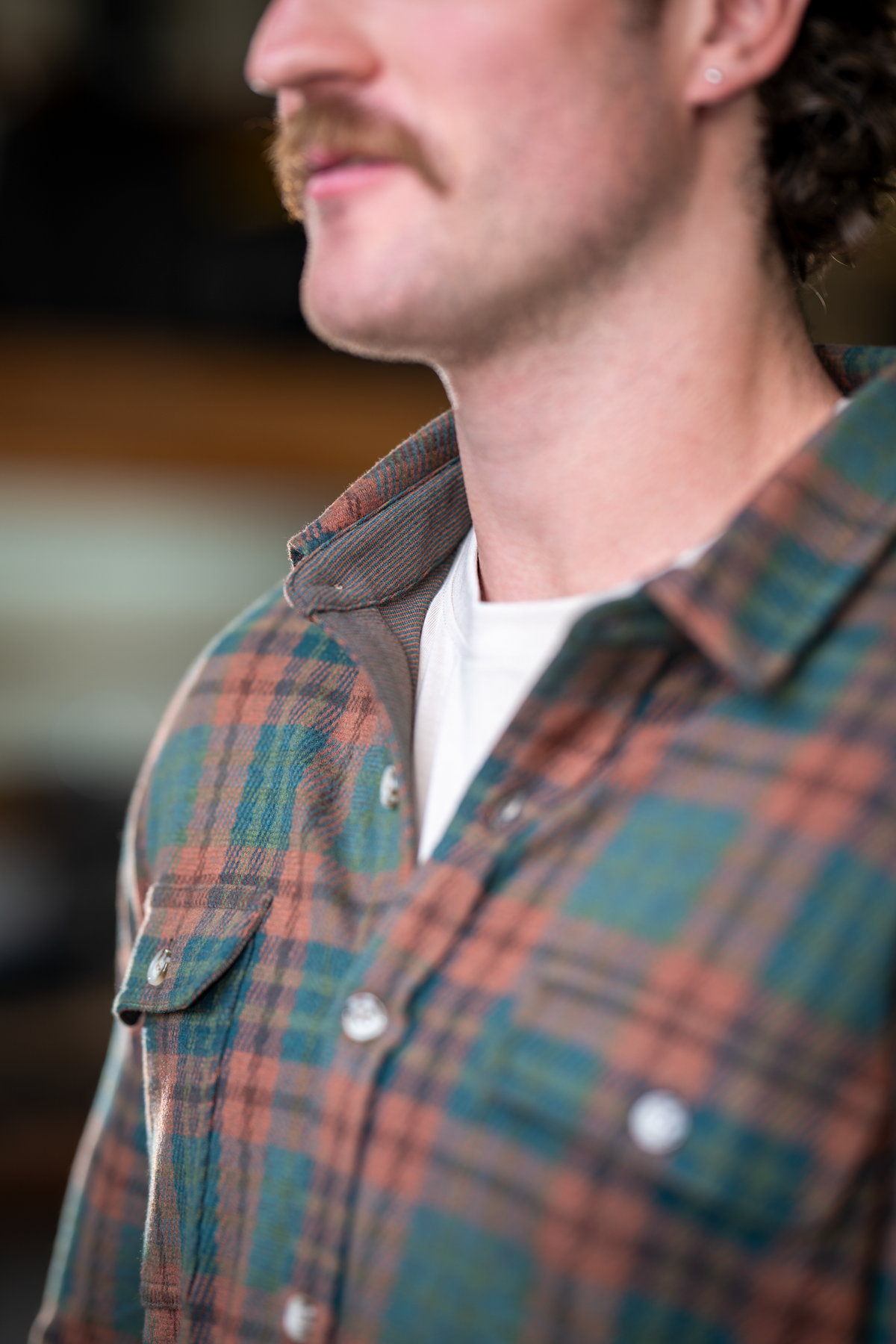 The Afterburn | Rust & Forest Heritage Plaid Chinchilla Soft™ Long Sleeve Stretch Button Up Shirt | Pre-Order | Ships early October 2026 - Shinesty - Flyclothing LLC