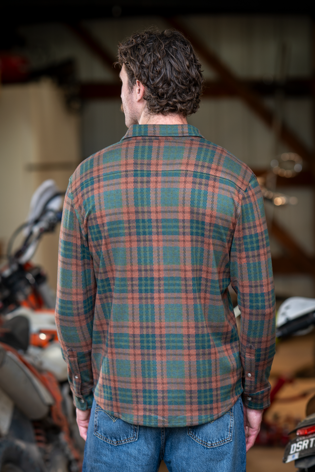 The Afterburn | Rust & Forest Heritage Plaid Chinchilla Soft™ Long Sleeve Stretch Button Up Shirt | Pre-Order | Ships early October 2026 - Shinesty - Flyclothing LLC