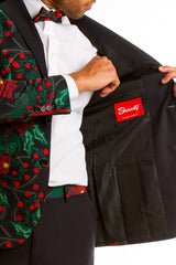 The Centerpiece | Poinsettia Ugly Christmas Suit - Shinesty