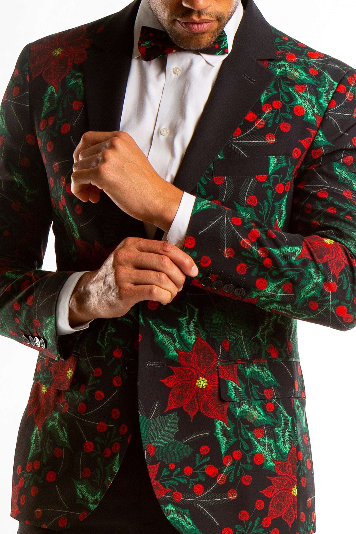 The Centerpiece | Poinsettia Ugly Christmas Suit - Shinesty - Flyclothing LLC