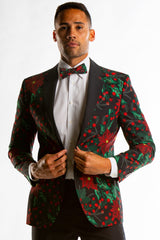 The Centerpiece | Poinsettia Ugly Christmas Suit - Shinesty
