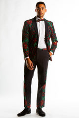 The Centerpiece | Poinsettia Ugly Christmas Suit - Shinesty