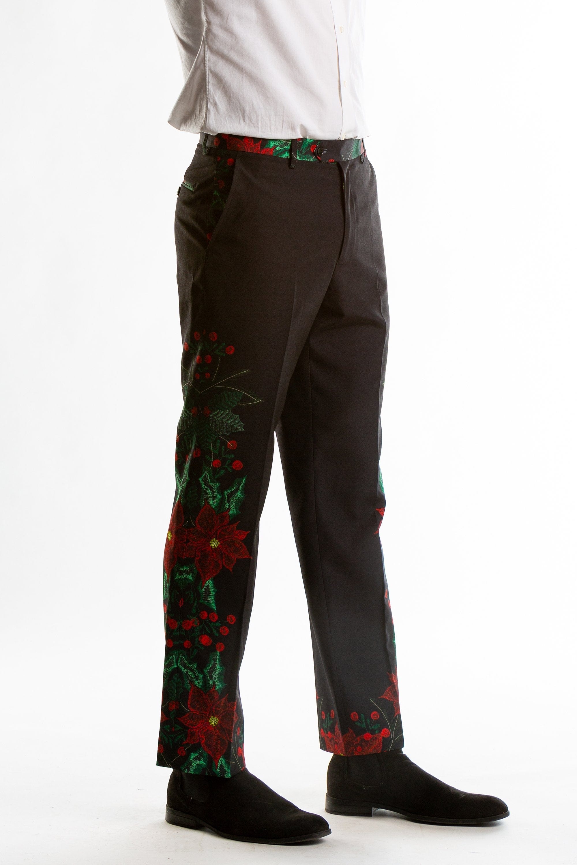 The Centerpiece | Poinsettia Ugly Christmas Suit - Shinesty