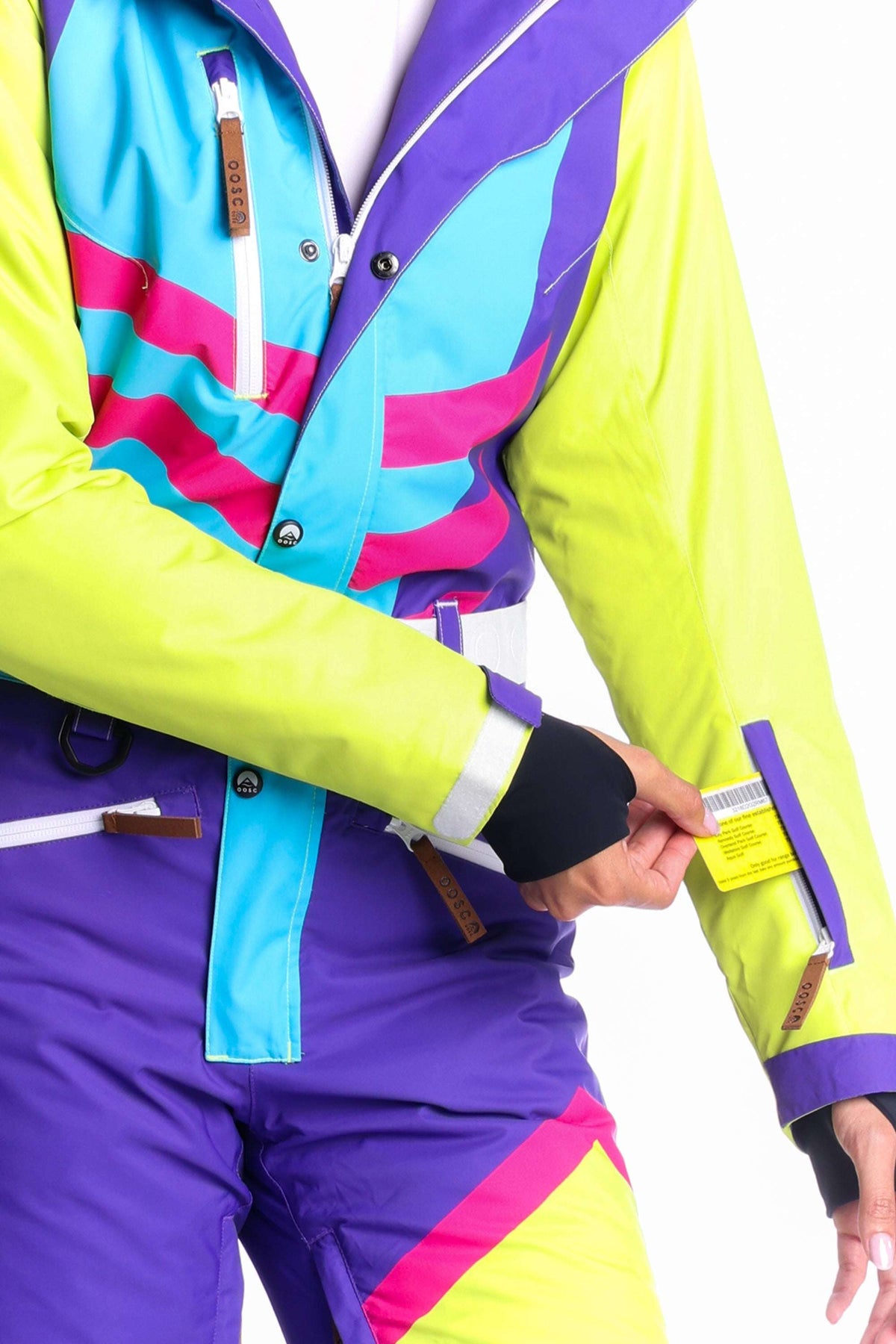 The Chute Your Shot | Neon Purple Retro Women's One Piece Ski Suit - Shinesty - Flyclothing LLC