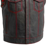 The Club Cut Men's Motorcycle Leather Vest, Multiple Color Options - First Manufacturing Company - Flyclothing LLC