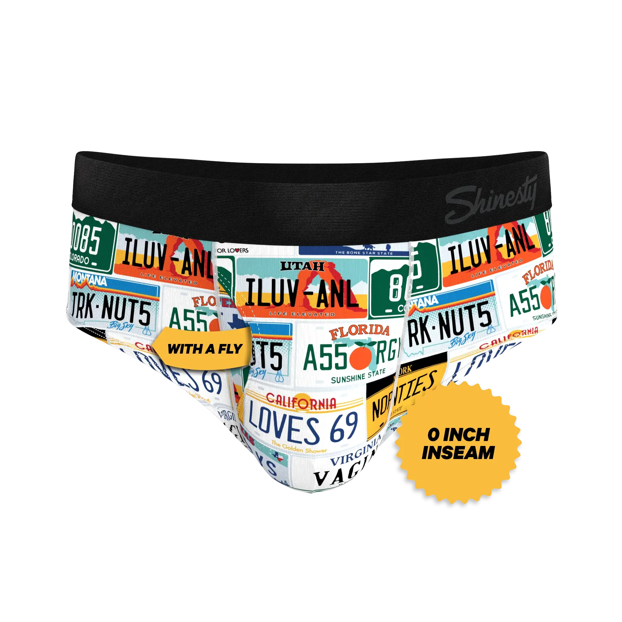 The DMV Catastrophe | License Plates Ball Hammock® Pouch Underwear Briefs - Shinesty - Flyclothing LLC