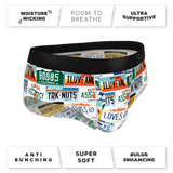 The DMV Catastrophe | License Plates Ball Hammock® Pouch Underwear Briefs - Shinesty - Flyclothing LLC