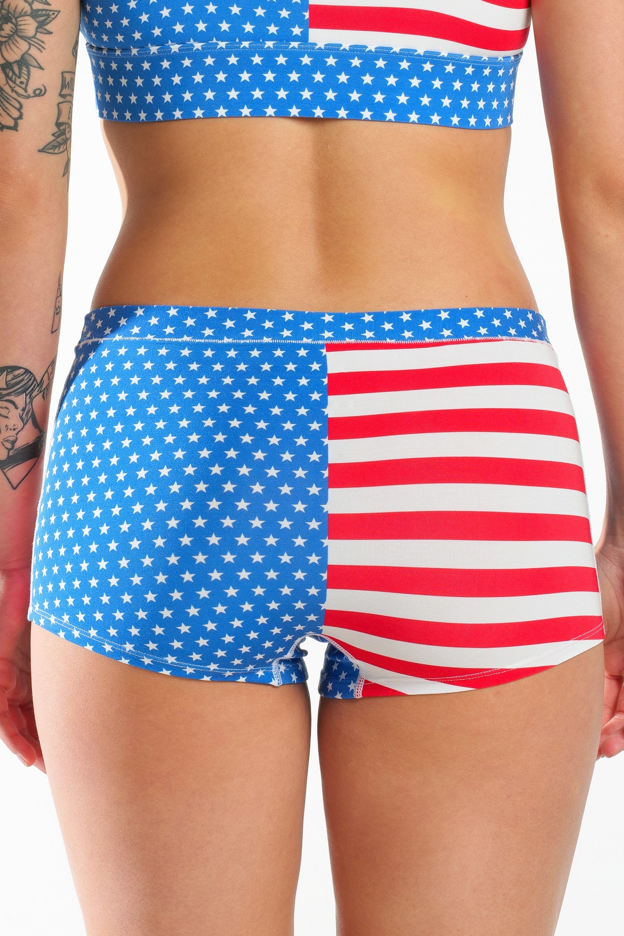 The Ellis Island | USA Flag Modal Boyshort Underwear - Shinesty