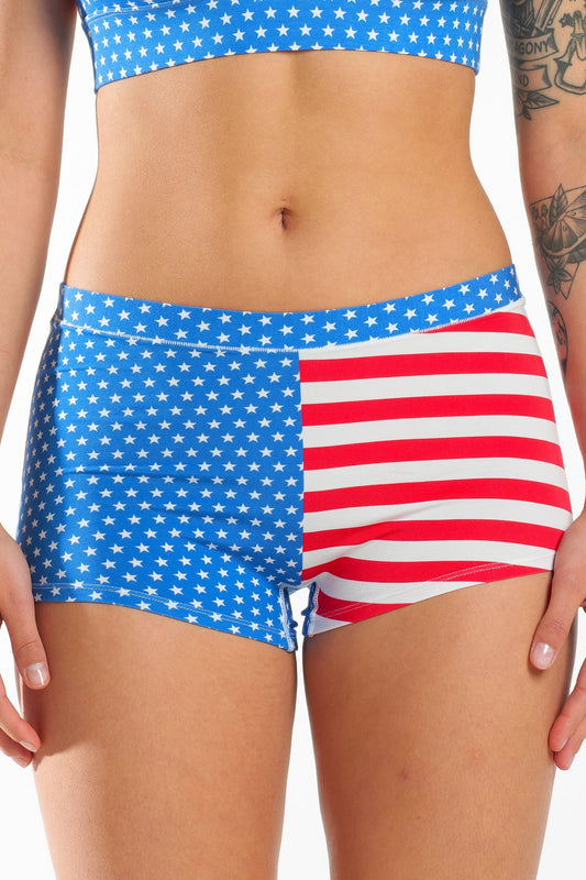 The Ellis Island | USA Flag Modal Boyshort Underwear - Shinesty