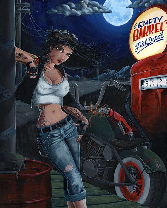 Black Market Art Company The Empty Barrel Fuel Depot Print