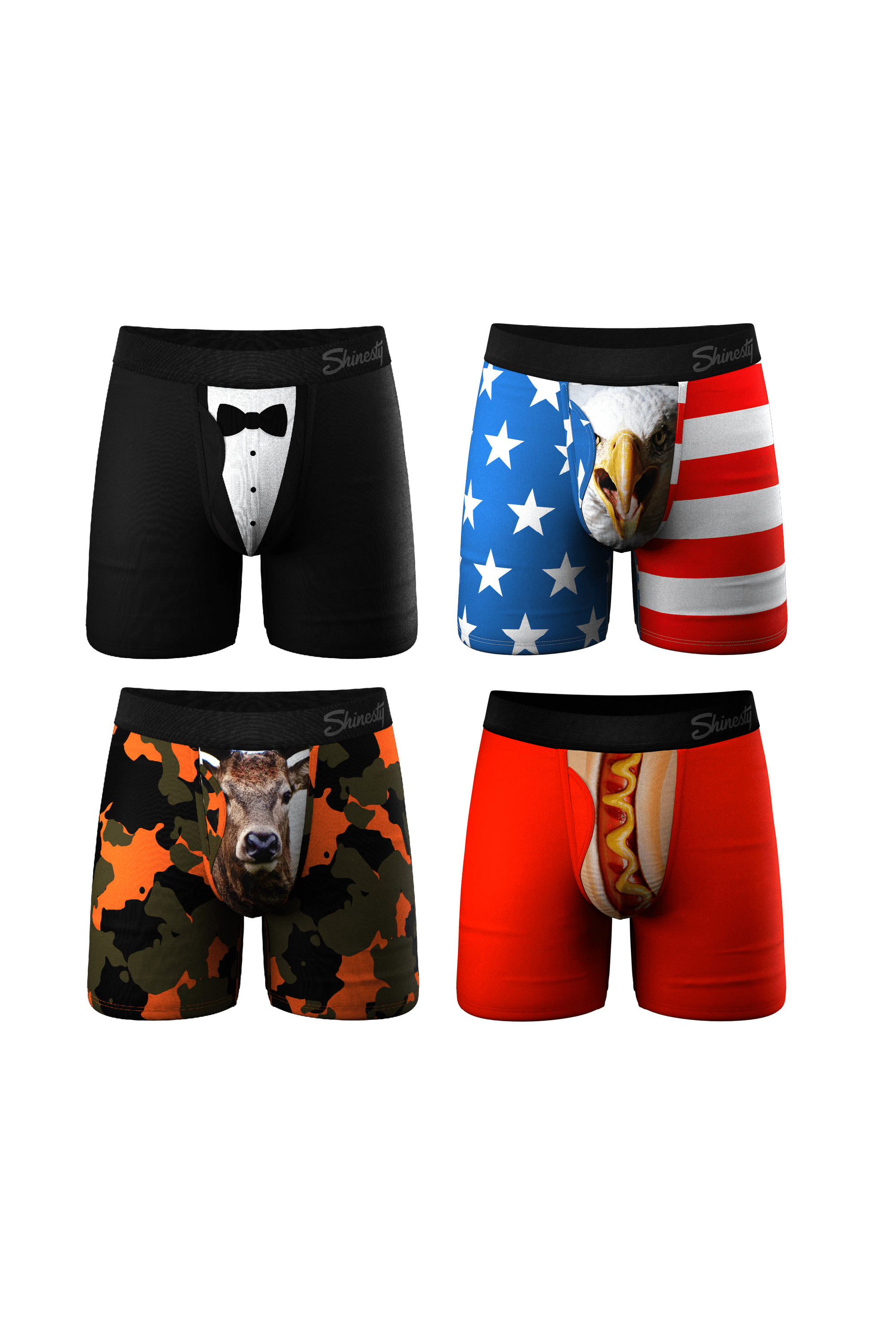 The Gentlemans Choice | Best Sellers Ball Hammock® Pouch Underwear With Fly 4 Pack - Shinesty