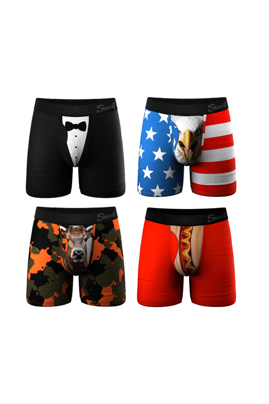 The Gentlemans Choice | Best Sellers Ball Hammock® Pouch Underwear With Fly 4 Pack - Shinesty