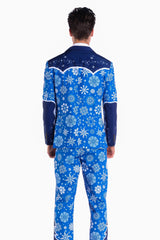 The Ice Never Melts | Blue Snowflake Christmas Suit - Shinesty
