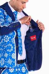 The Ice Never Melts | Blue Snowflake Christmas Suit - Shinesty