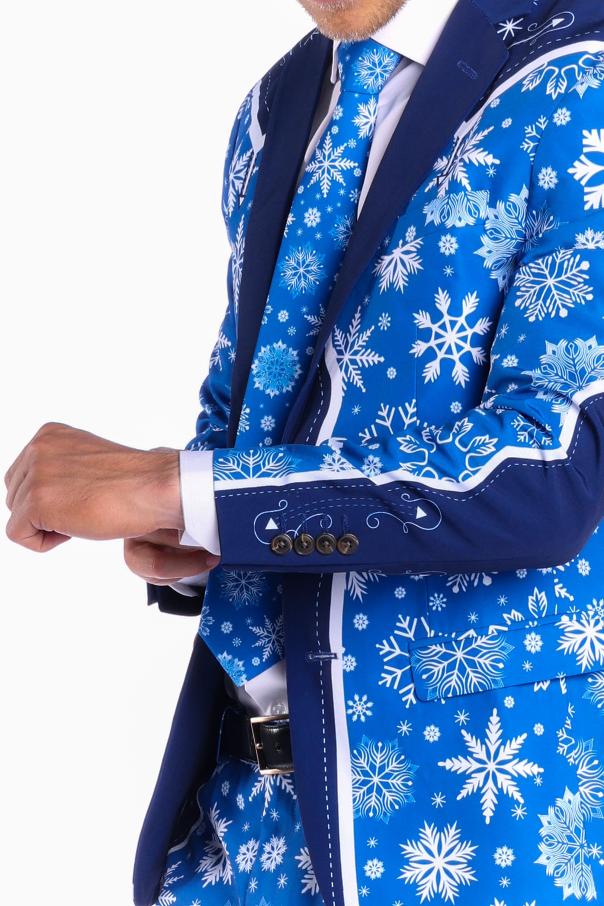The Ice Never Melts | Blue Snowflake Christmas Suit - Shinesty