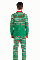 The Kris Kringle | Green Fair Isle Christmas Suit - Shinesty