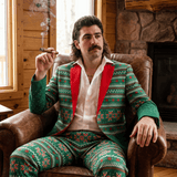 The Kris Kringle | Green Fair Isle Christmas Suit - Shinesty - Flyclothing LLC