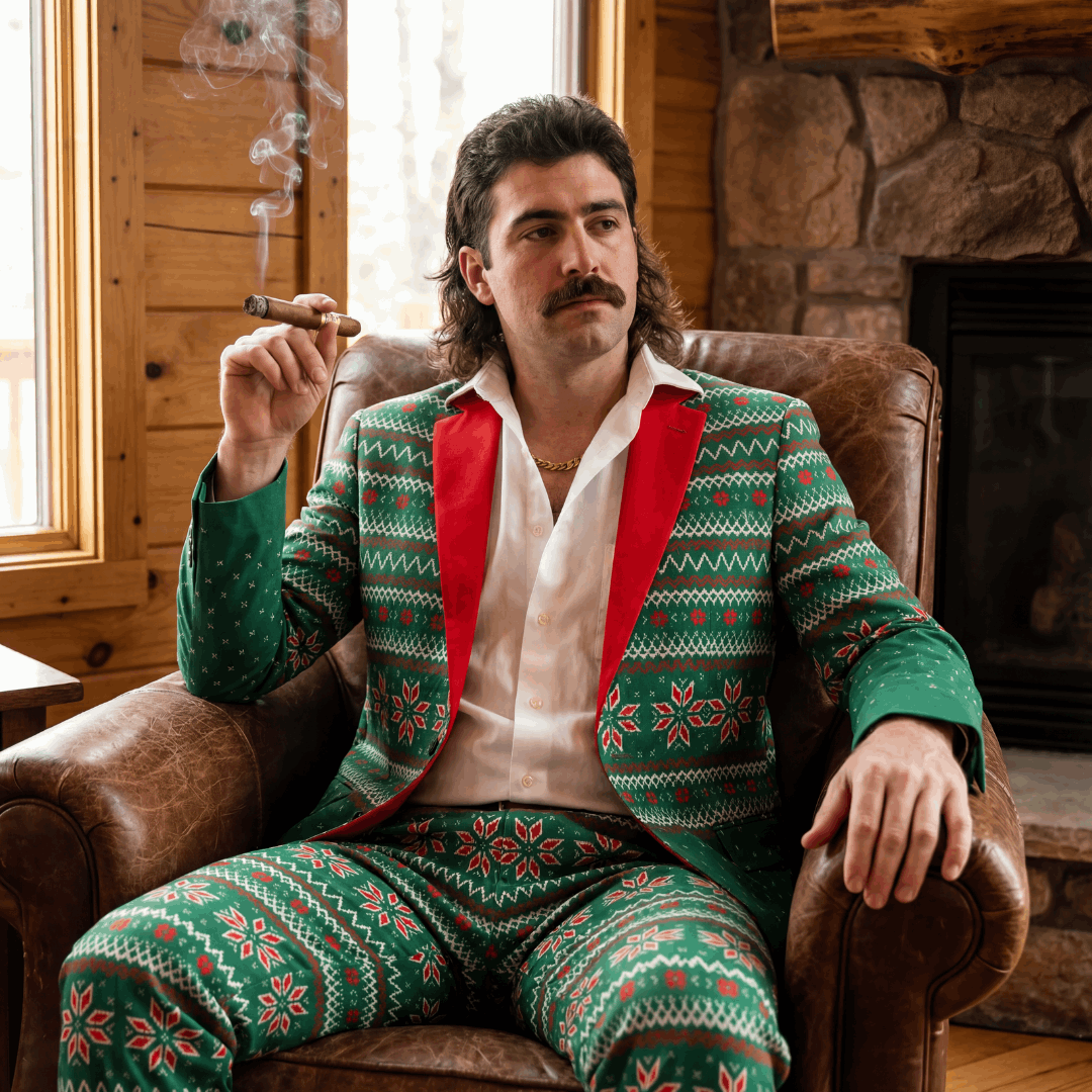 The Kris Kringle | Green Fair Isle Christmas Suit - Shinesty - Flyclothing LLC