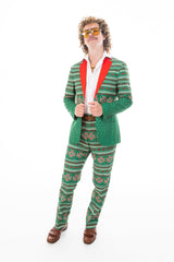 The Kris Kringle | Green Fair Isle Christmas Suit - Shinesty