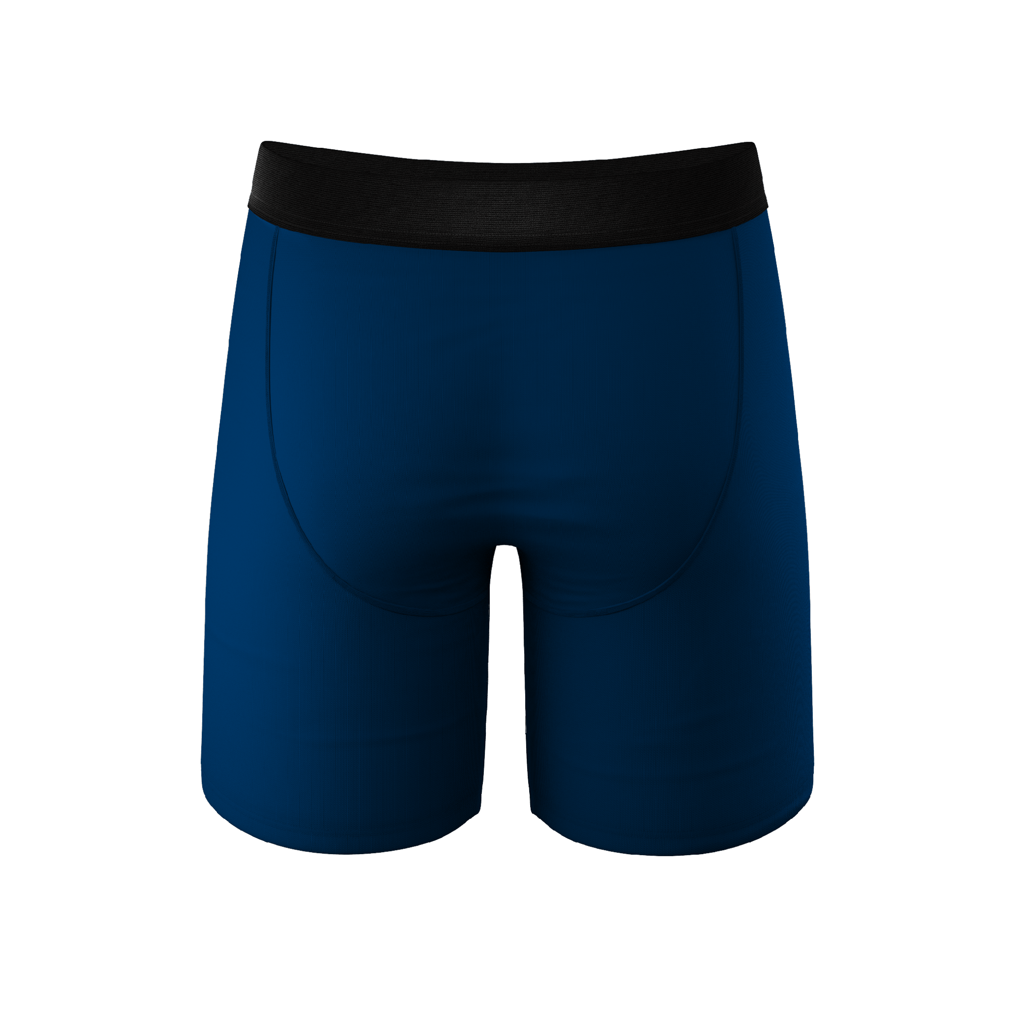 The Package Deal | Long Leg Navy Blue Ball Hammock® Pouch Underwear With Fly 3 Pack - Shinesty