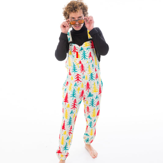 The Pine Tree Playboy | Retro Christmas Trees Pajamaralls® - Shinesty