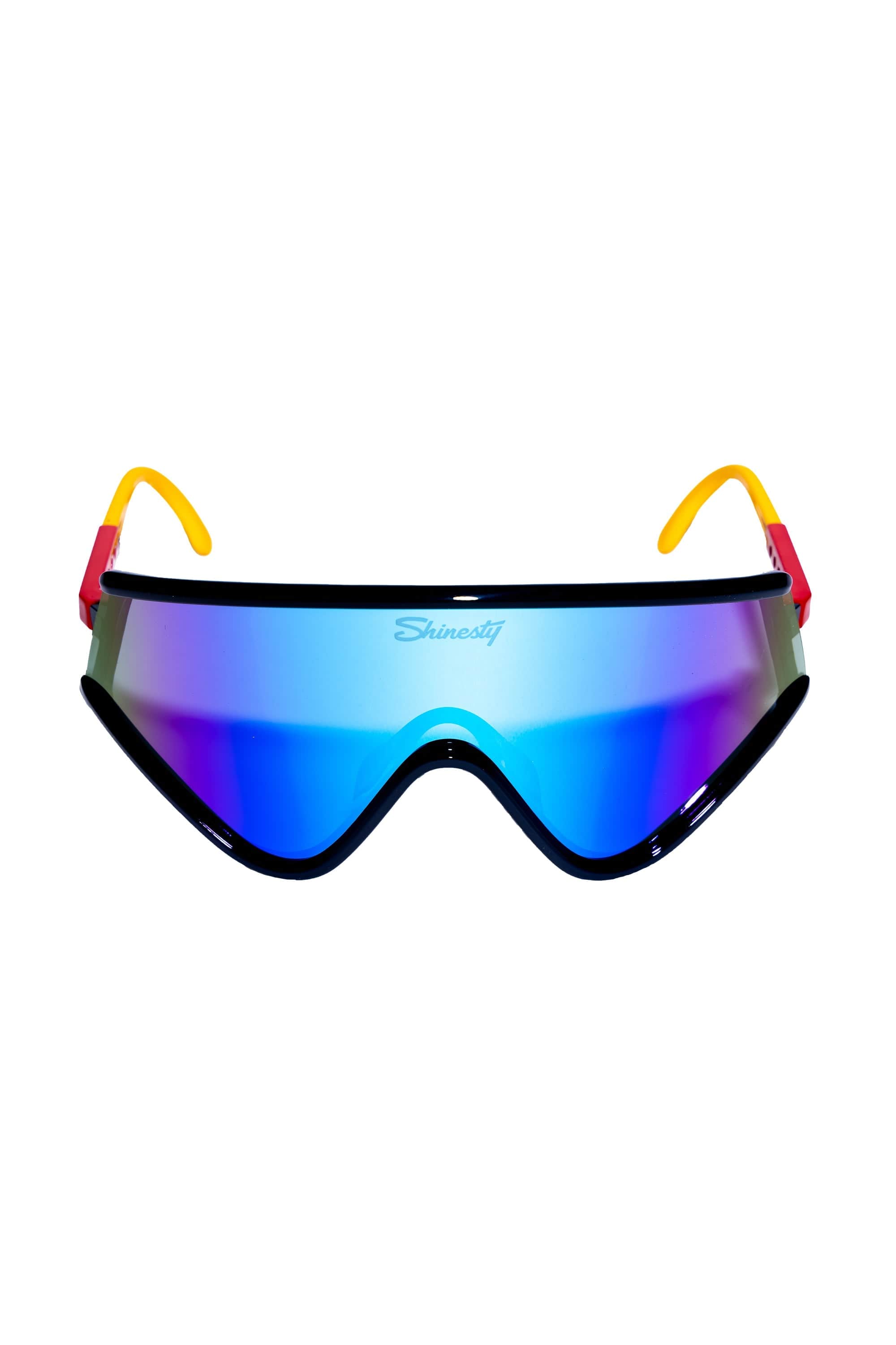 The Powerhouse |  Blue Polarized Retro Macho Sunglasses - Shinesty