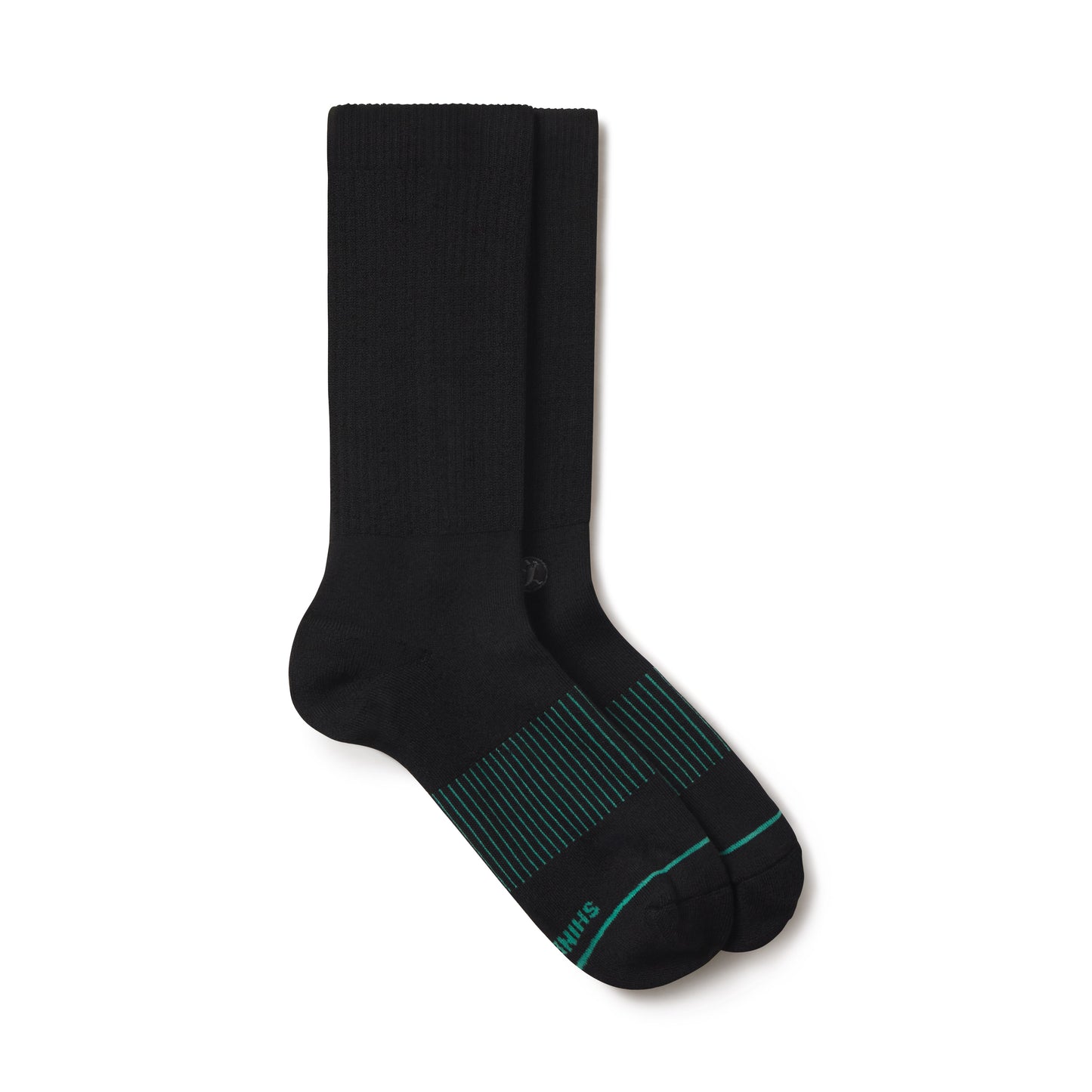 The Threat Level Midnight | Black Stay Weird Heel Hammock™ Crew Socks