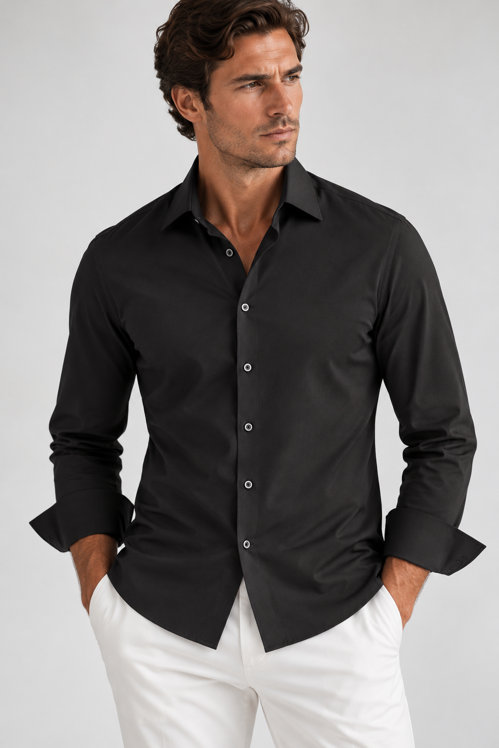 'Single Shot' Long Sleeve Shirt - Black - Buki - Flyclothing LLC