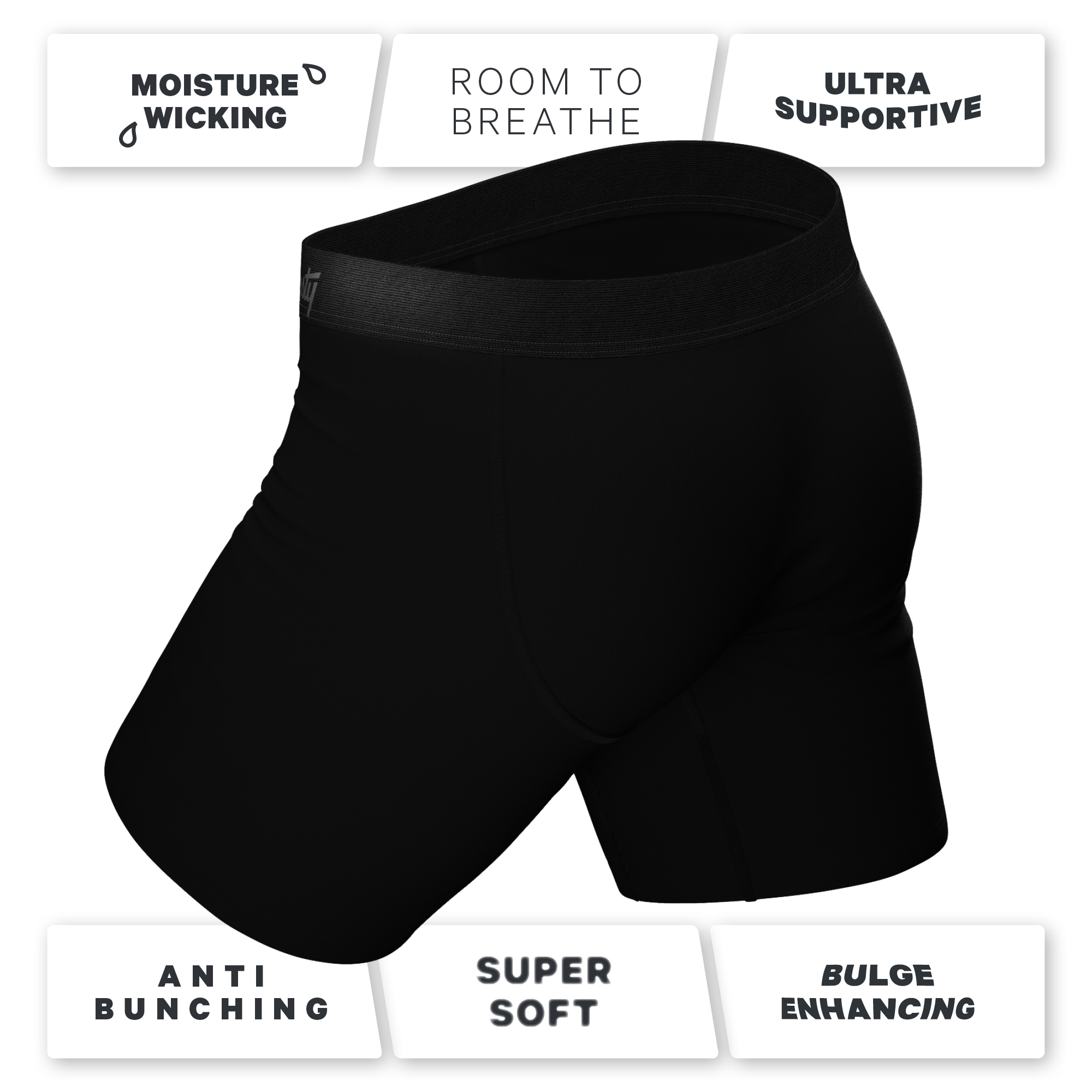 The Threat Level Midnight | Black Ball Hammock® Boxer - Long Leg