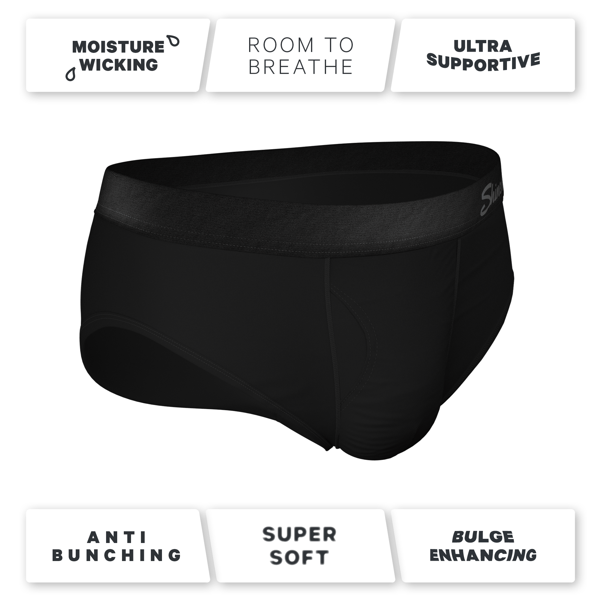 The Threat Level Midnight | Black Ball Hammock® Pouch Underwear Briefs - Shinesty