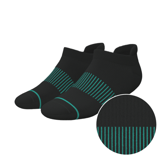 The Threat Level Midnight | Black Stay Weird Heel Hammock™ Ankle Socks - Shinesty