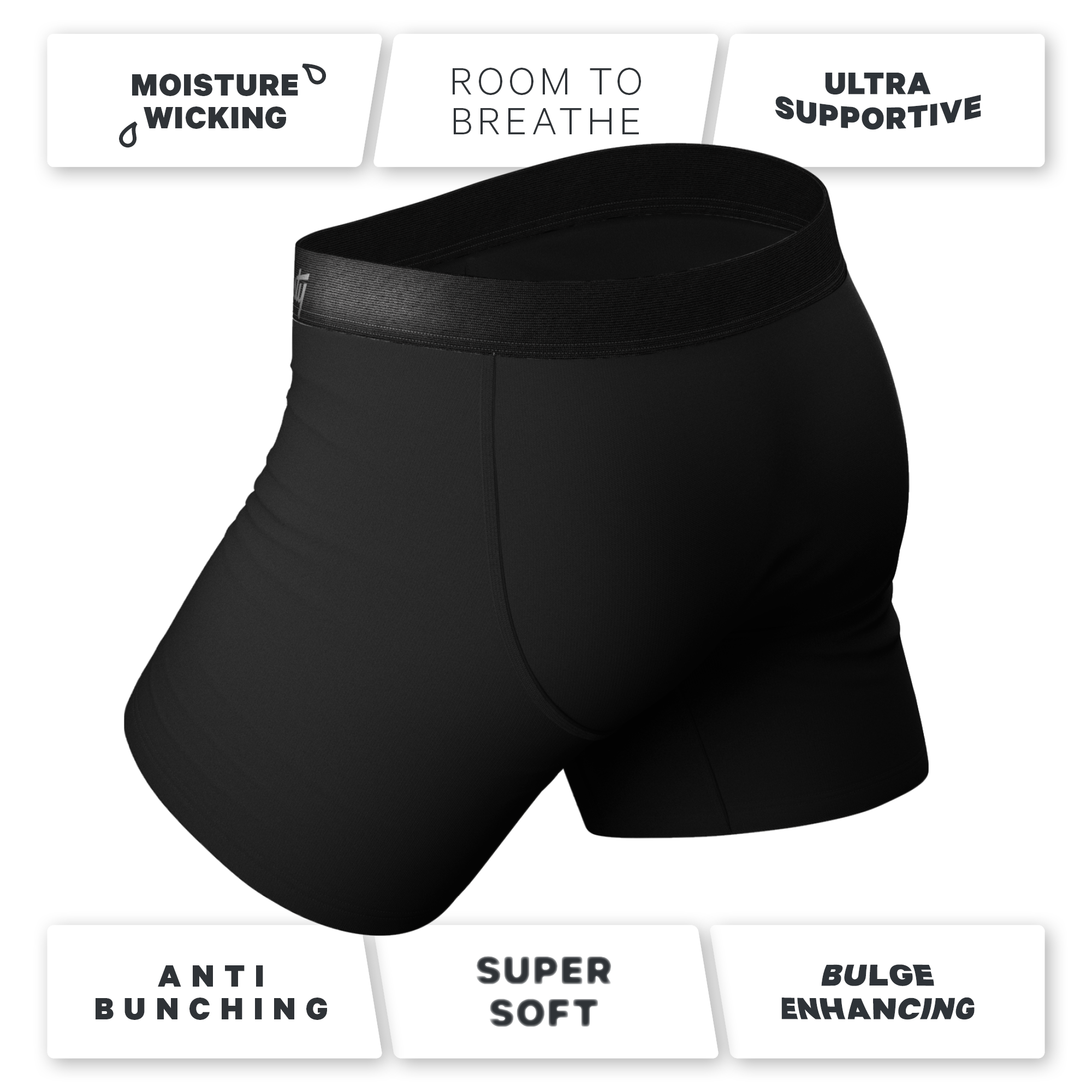 The Threat Level Midnight | Black Ball Hammock® Pouch Underwear With Fly