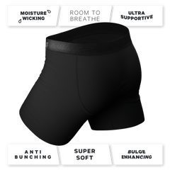The Threat Level Midnight | Black Ball Hammock® Pouch Underwear With Fly - Shinesty