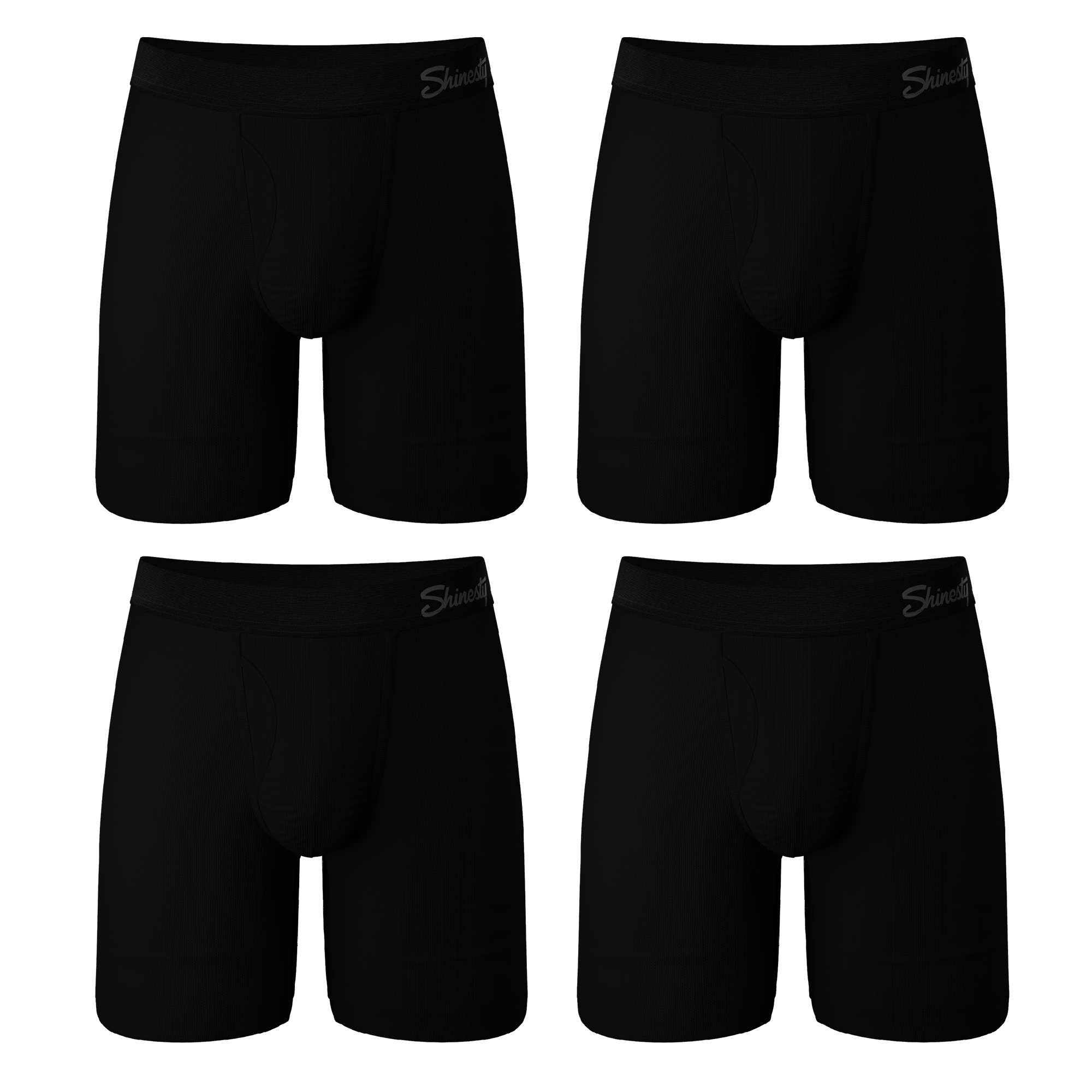 The Threat Level Midnight | Long Leg Black Ball Hammock® Pouch Underwear With Fly 7 Pack - Shinesty