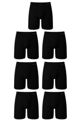 The Threat Level Midnight | Long Leg Black Ball Hammock® Pouch Underwear With Fly 7 Pack - Shinesty
