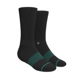 The Threat Level Midnight | Black Stay Weird Heel Hammock™ Crew Socks - Shinesty - Flyclothing LLC
