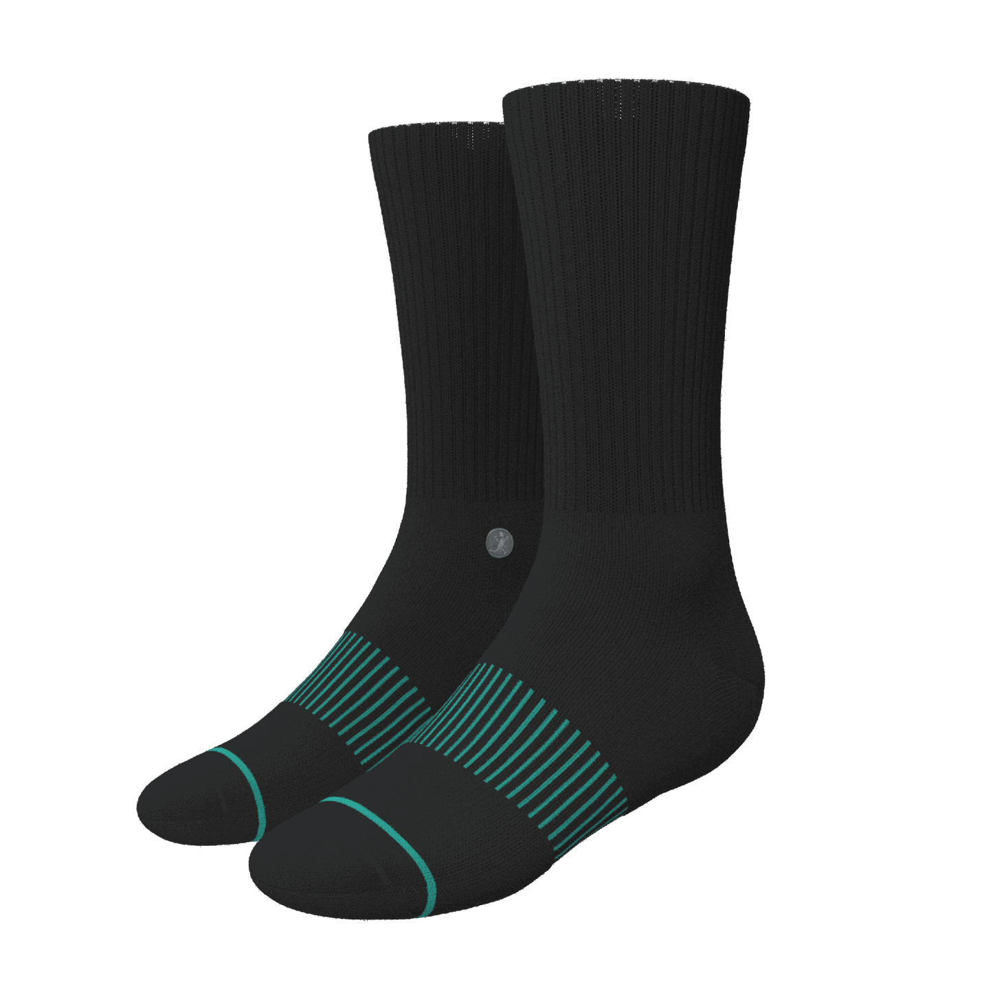 The Threat Level Midnight | Black Stay Weird Heel Hammock™ Crew Socks
