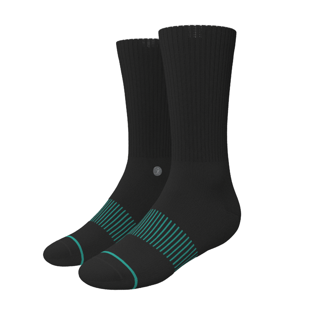 The Threat Level Midnight | Black Stay Weird Heel Hammock™ Crew Socks - Shinesty - Flyclothing LLC