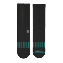 The Threat Level Midnight | Black Stay Weird Heel Hammock™ Crew Socks - Shinesty