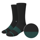 The Threat Level Midnight | Black Stay Weird Heel Hammock™ Crew Socks - Shinesty - Flyclothing LLC