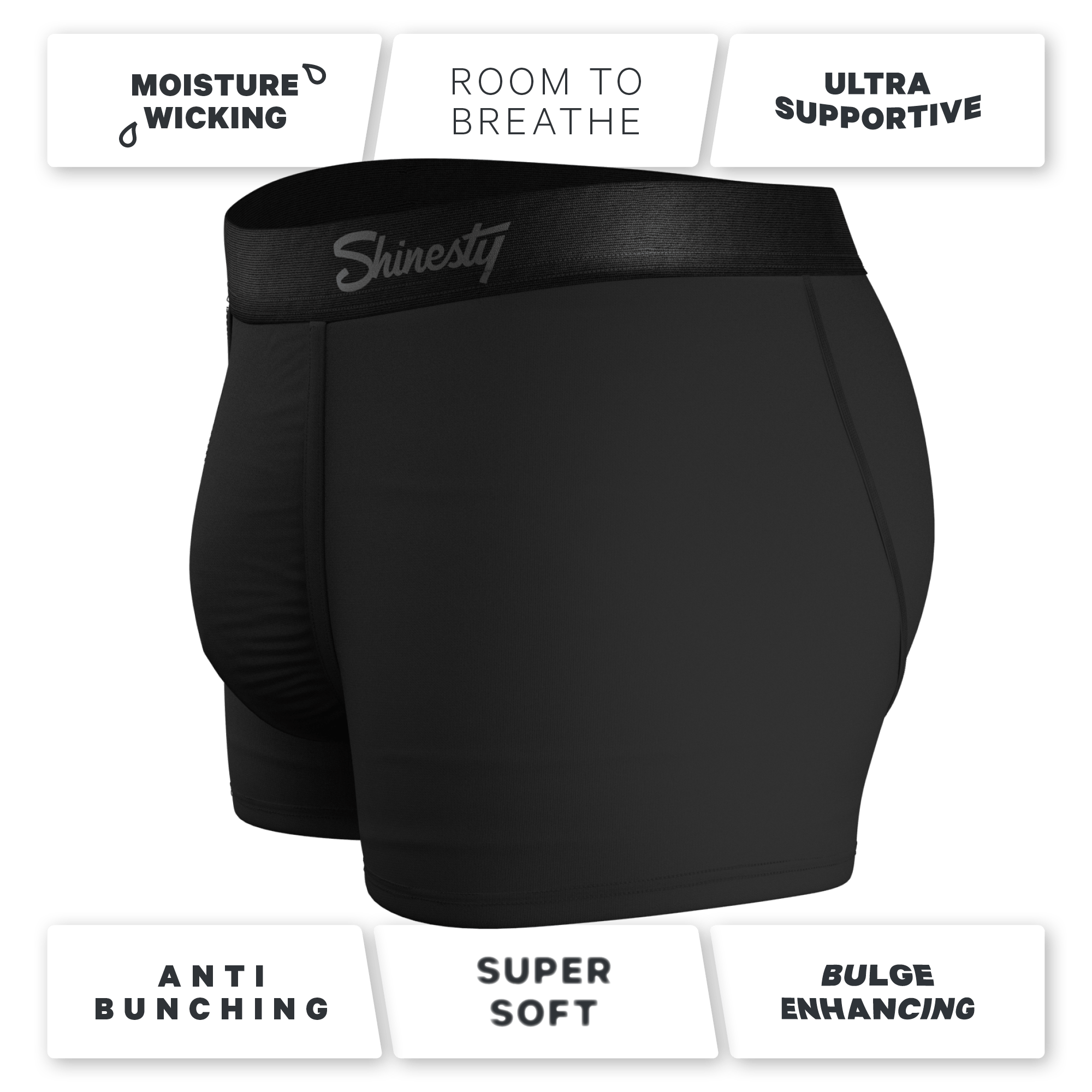 The Threat Level Midnight | Black Ball Hammock® Pouch Trunks Underwear - Shinesty