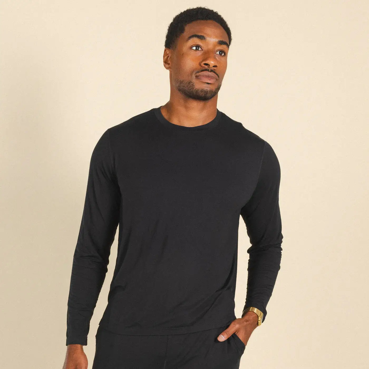 The Threat Level Midnight | Black SleepDeep™ Men’s Long Sleeve Pajama Shirt - Shinesty - Flyclothing LLC