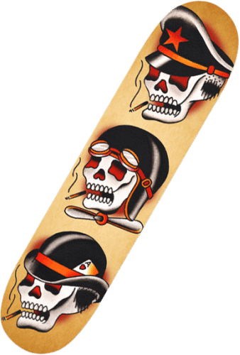 Black Market Art Company Three Hats & Skate Deck Print